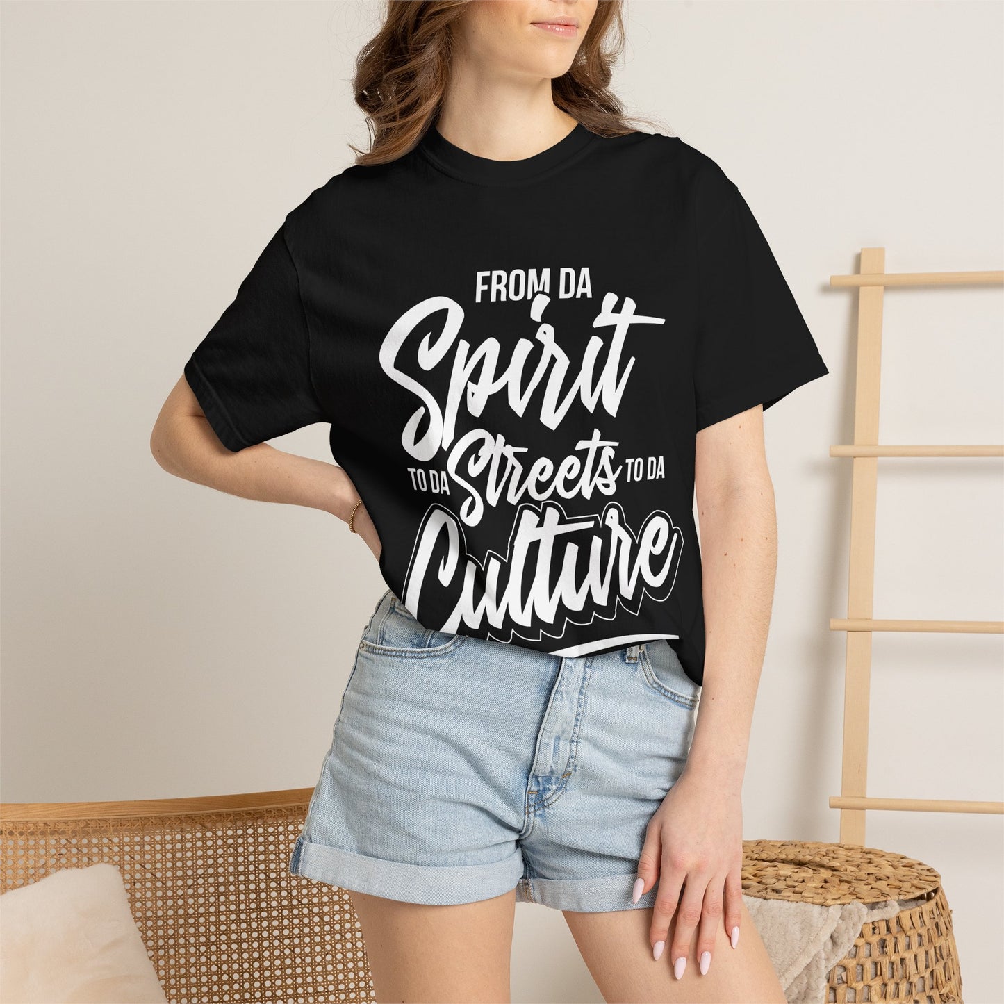 From Da Spirit to Da Streets to Da Culture T-Shirt | Script Typography